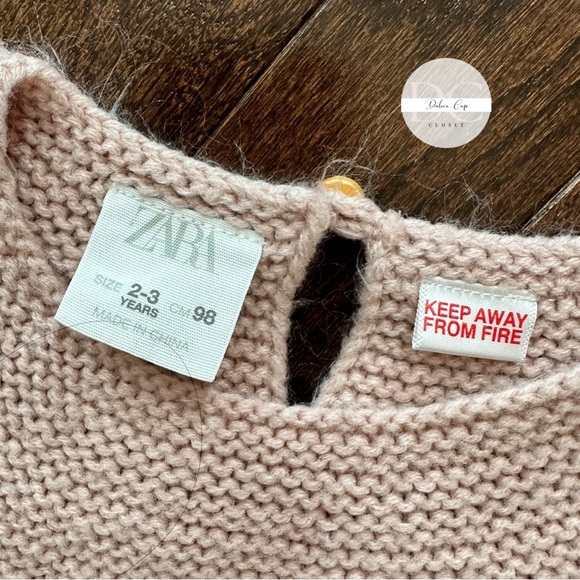 ZARA BABY GIRLS Knit Sweater Cream/off white Size 2-3 CM98 - Picture 6 of 7